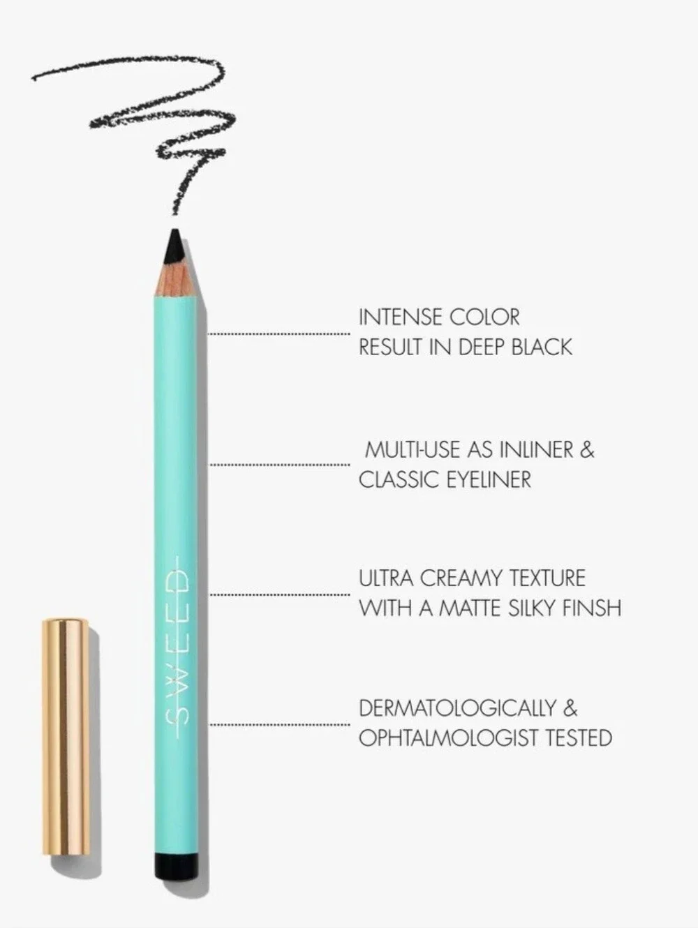 🎉2•$20/3•$28🎉 SWEED Satin Kohl Eye Pencil Eyeliner In Black